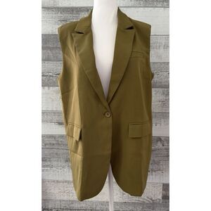 Pretty Garden Women's Sleeveless Brown Top Size Large